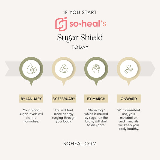 Sugar Shield Defense Supplement - Cinnamon, Chromium, Vanadium, Triple Protection for Heart, Metabolism, Energy - 60 Capsules, Made in USA