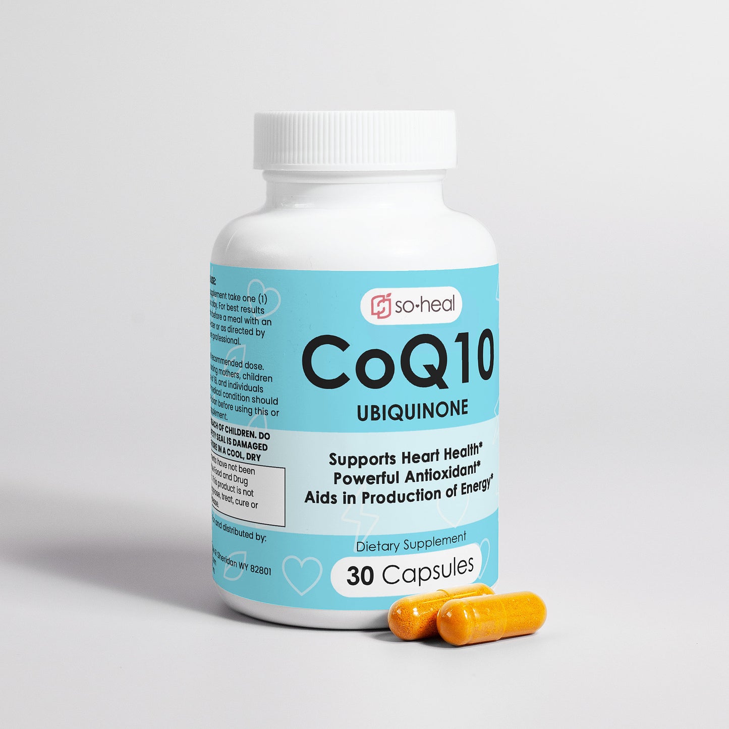 CoQ10 Ubiquinone for Age-Defying Energy and Heart Health - Gluten-Free, Vegan, 100% Natural