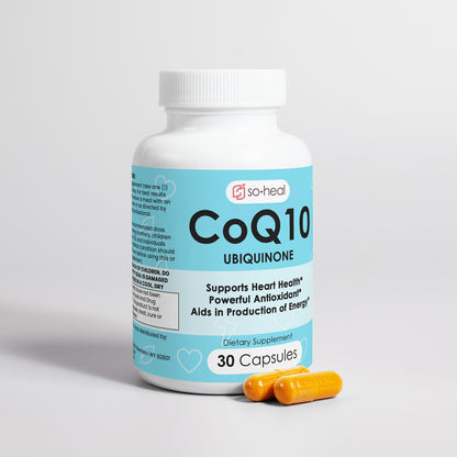 CoQ10 Ubiquinone for Age-Defying Energy and Heart Health - Gluten-Free, Vegan, 100% Natural