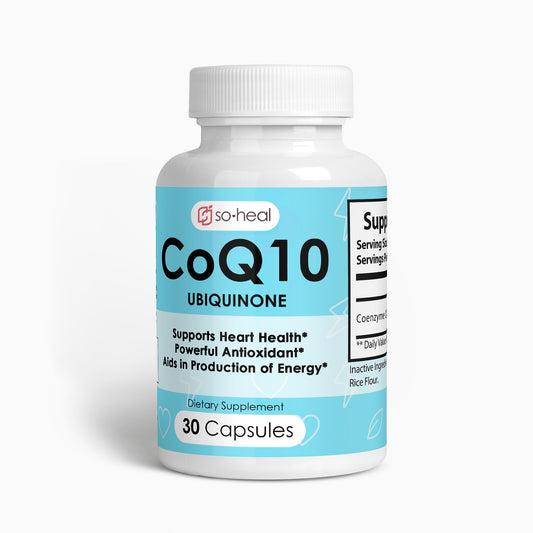 CoQ10 Ubiquinone for Age-Defying Energy and Heart Health - Gluten-Free, Vegan, 100% Natural