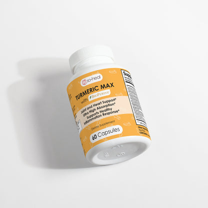 Turmeric Max with BioPerine (Black Pepper), 95% Curcuminoids, Glucosamine - Better Joint Health & Healthy Inflammation Response